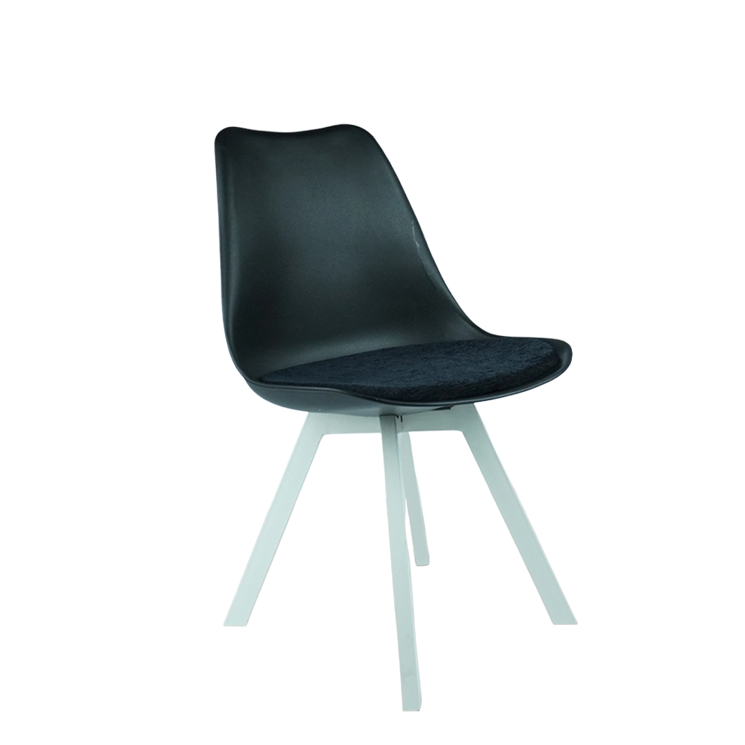 Heavy Duty Tulip Chair White Stand - Black